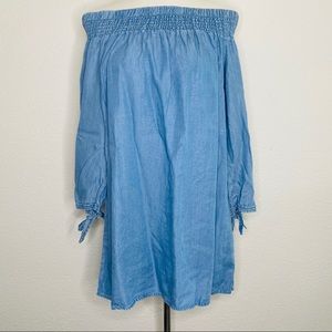 Supre Off the Shoulder Denim Dress